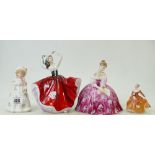 Royal Doulton Lady figures: Karen HN2388, Victoria HN2471,