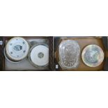 A large mixed collection of items to include Royal Doulton plates,