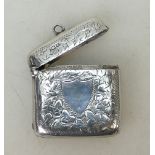 Silver vesta case Chester hallmark 1907 19.