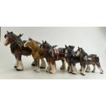 A collection of Sadler & similar dressed shire horses(5):