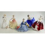 Royal Doulton Lady Figures: Elyse HN2429, Gail HN2937, Deborah HN3644,