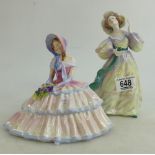 Royal Doulton lady figures Day Dreams HN1731: and Grand Manner HN2723(2)