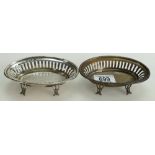 Silver Bon Bon Dishes: both with issues(2)