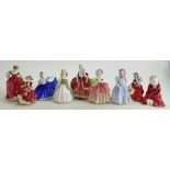 A collection of Royal Doulton small Children figures: 2 factory seconds noted (9)