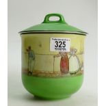 Royal Doulton Series Ware Biscuit Barrel: un-usual McVitie & Price Edinburgh & London Back stamp