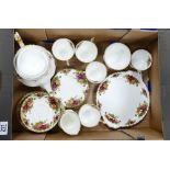 Royal Albert Old Country Roses Part Teaset: includes, cups, saucers, teapot, sugar, cream jug,