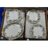 A collection of Portmeirion Summer Garland Patterned items to include: dinner plates,