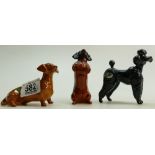 Beswick dogs to include Poodle 1386: ( black gloss),