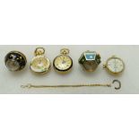 A collection or ornate miniature ladies fob watches: by Ernest Borel,Gruen, Limit and Myret.