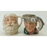 Royal Doulton large character jugs: Royal Doulton all white character jug Santa Claus D6704 (small