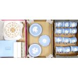 Wedgewood Jasperware items: To include Christmas Plates including 1969, calendar plates,