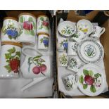 A collection of Portmeirion Pomona & Botanical patterned items to include: lidded storage pots,