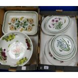A collection of Portmeirion Pomona & Botanical patterned items to include: footed fruit bowl,