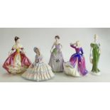 Royal Doulton Lady Figures: Jessica HN3850, Day Dreams HN1731, Lorna HN2311,
