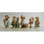 Goebel figures to include: Doll Bath, Girl with Flowers, Wash Day,