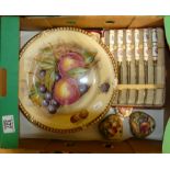 A mixed collection of items to include: boxed Royal Crown Derby Knife Set,