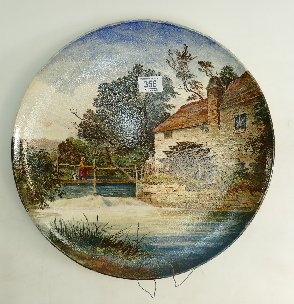 Wedgwood coloured large wall plaque by Evans: Late 19th century Wedgwood wall plaque.