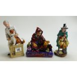 Royal Doulton Character Figures: Thanks Doc HN2731, Mask Seller HN2103 and The Potter HN1493,