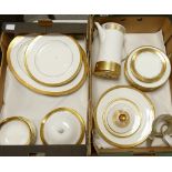 Royal Doulton Royal Gold & Royal Grafton assorted gilt dinnerware 36 pieces: