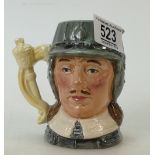 Royal Doulton small character jug Oliver Cromwell: D6986 painted without silver lustre highlights.