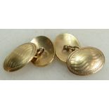 Pair 9ct hallmarked gold cufflinks 13.