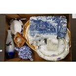 A mixed collection of items to include seconds Royal Doulton Reflections figure Travellers Tale,