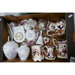 A collection of Masons Mandaley patterned items to include: Jugs, Wall Plate,
