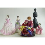Royal Doulton Lady Figures: Flower Sellers Children HN1342, Jessica HN3850, Tenderness HN2714,