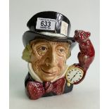 Royal Doulton large prototype character jug: Mad Hatter D6598, the rat painted in a red colourway.