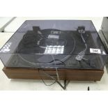 Pioneer PL-12D Wooden cased record player turntable: