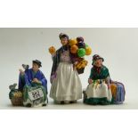 Royal Doulton character figure Tuppence A Bag: HN2320 and Silks and Ribbons HN2071 (2)