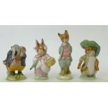 Beswick early Beatrix Potter figures: Beswick figures comprising Tommy Brock (handle to spade