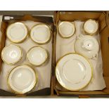 Spode Fleur De Lys gilt dinnerware: Spode Fleur De Lys gilt part dinner service includes 9 x dinner