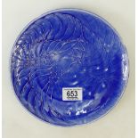 Moorcroft experimental plate in the dove design: by Sally Tuffin.