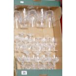 A collection of quality crystal ware to include: wine glasses, footed tumblers,