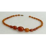 Amber beads 16" weight 25.