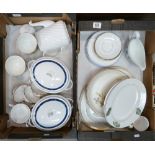 A mixed collection of items to include: 2 x Wedgwood Alexandria Tureens, similar gilded tea cups,
