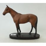 Beswick connoisseur model of Mill Reef:2422 on wood plinth.