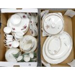 A mixed collection of items to include: Royal Doulton Tumbling Leaves pattern dinnerware ( wear to