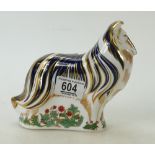 Royal Crown Derby paperweight Rough Collie: