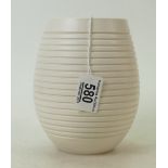 Wedgwood Keith Murray Art Deco Grenade shape cream vase 15 cm high: