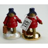 Wade Camtraks figures: Wade figures Paddingtons Snowy Day No 7 with gold base and Paddingtons Snowy