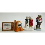 Wade Camtraks figures: Wade figures Rupert and the Snowman, Dougal,