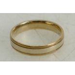 9ct yellow & white gold wedding band 3.