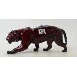 Royal Doulton Flambe model of a stalking tiger: length 36cm.