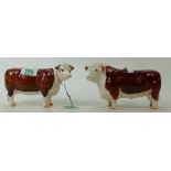 Beswick Hereford Bull & Cow(2):
