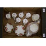 Royal Albert Old Country Roses tea set: to include 6 cups, saucers, side plates, teapot, milk jug