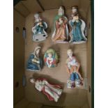 A Ceramic Novelty Nativity set: