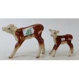 Beswick Hereford Calfs 1406b: & Calf 854