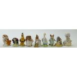 A collection of Beswick Beatrix Potter fiogures to include: Mrs Tiggy Winkle, Salley Henny Penny, Mr